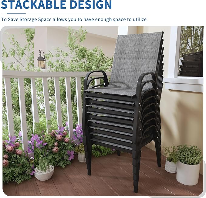 Patio Chairs Set of 8 - Image 3