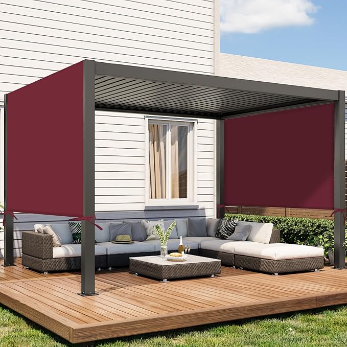 17x6.8 Ft Universal Pergola Replacement Canopy, Outdoor Canopy Shade Cover | - Image 4
