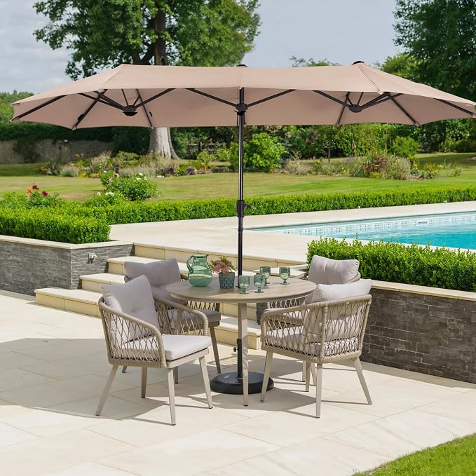 HERA'S PALACE 13 ft Rectangle Patio Umbrellas Large Outdoor Umbrella - Image 2