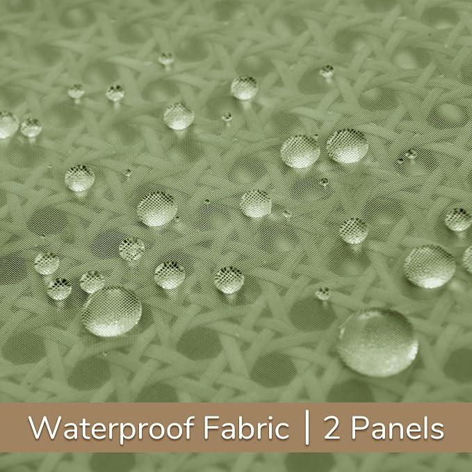 Outdoor Sheer Curtains for Patio Waterproof, 2 Panels Rod Pocket Indoor/Outdoor - Image 5
