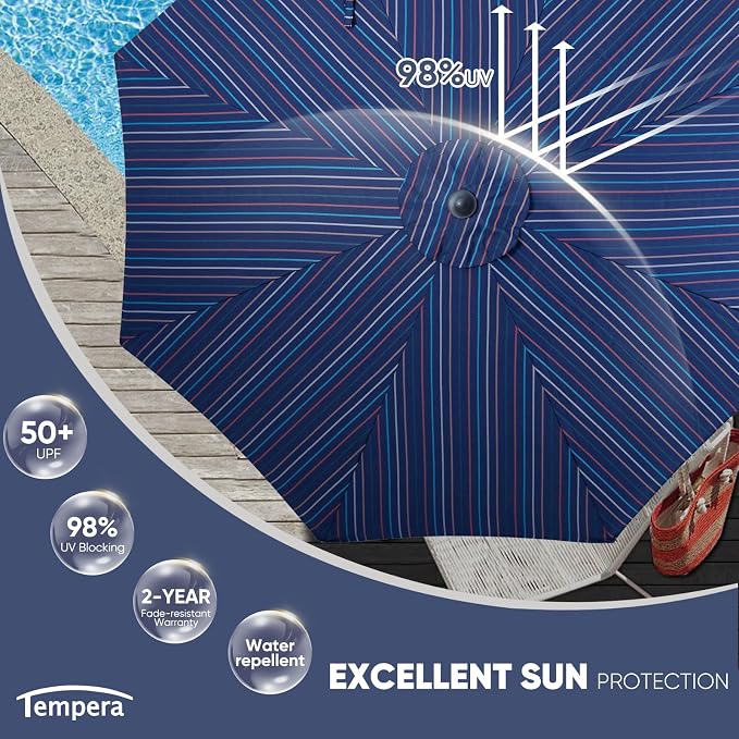 Tempera Patio Market Outdoor Table Umbrella - Image 3