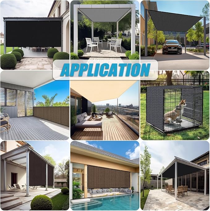 Amagenix 90% Pergola Shade Cover 9' X 15' Sun Shade Cloth - Image 7