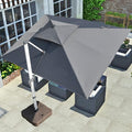 Cantilever Patio Umbrella with Cross Base and Cover Included by MojiaOutdoorFurniture
