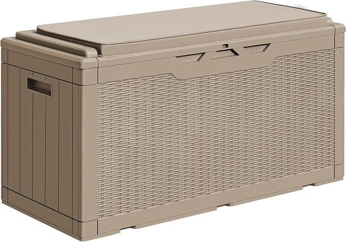 Greesum 100 Gallon Resin Deck Box Outdoor Storage by BuynowfromGreesum