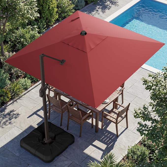 10x10FT Cantilever Outdoor Umbrella by ZLACUIU