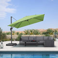 PURPLE LEAF Patio Umbrella Outdoor 10' x 10' Square Easy Setup Apple Green | by PURPLELEAF