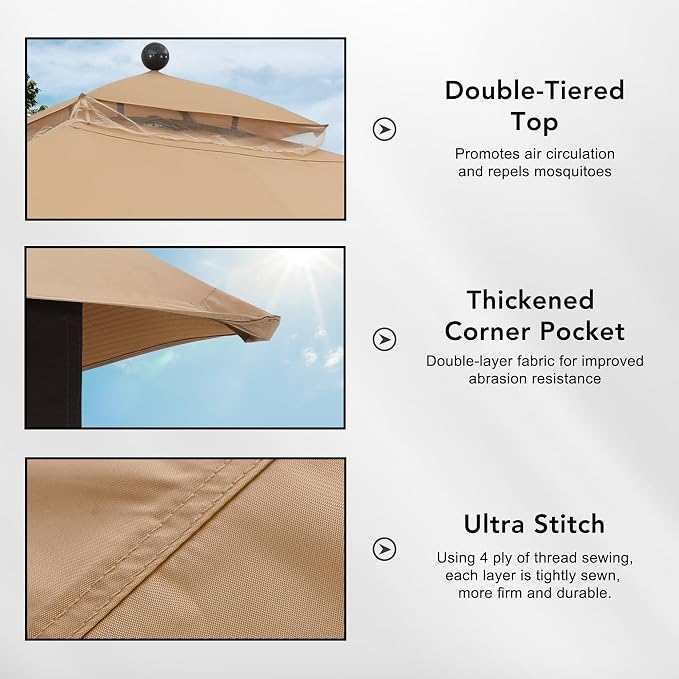 MASTERCANOPY 10x12 ft Replacement Canopy Top - Image 4