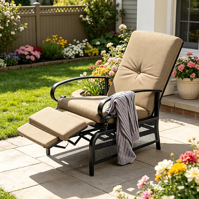 SUNCROWN Outdoor Adjustable Recliner Chair - Image 5