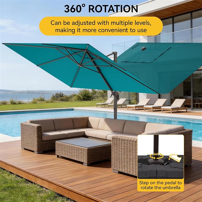 9x12 FT Cantilever Patio Umbrella - Image 5