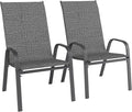 Patio Chairs Set of 2, Outdoor Dining Chairs Stackable by furniture