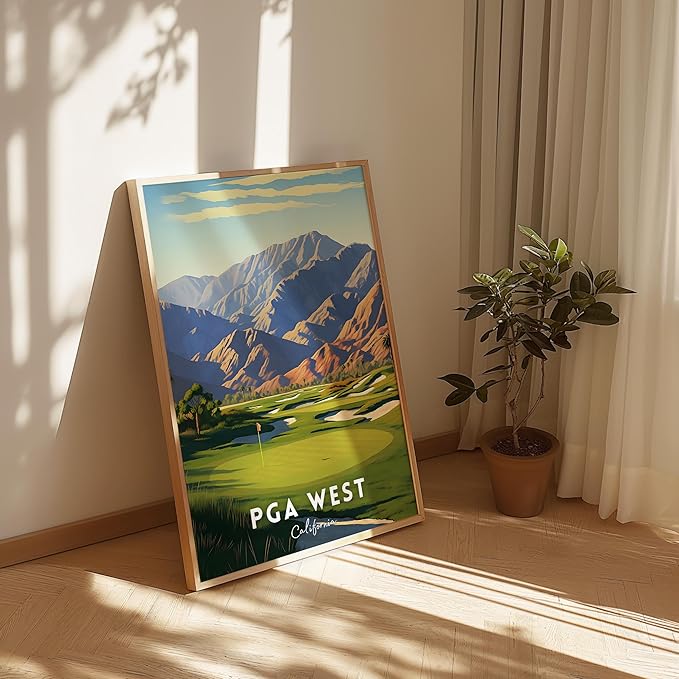 Golf Course Premium Giclee Fine Art Prints - Augusta, Pebble Beach, Pinehurst, Golf Course Posters, Golf Wall Art, Aesthetic Poster for Home Office Decor, Ready to Frame