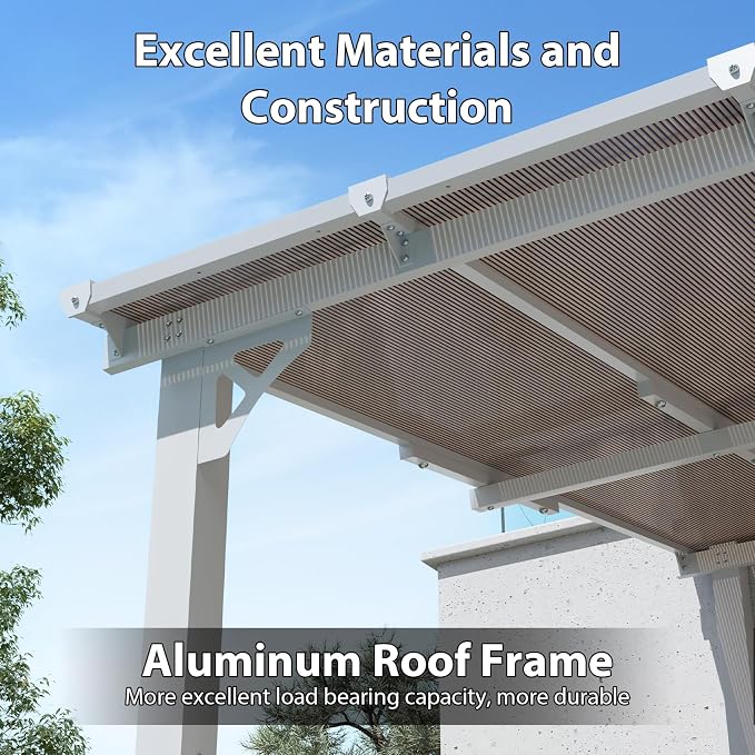 Aoxun 20’x10’ Gazebo with Aluminum Frame & Polycarbonate Panel, Outdoor Patio - Image 5