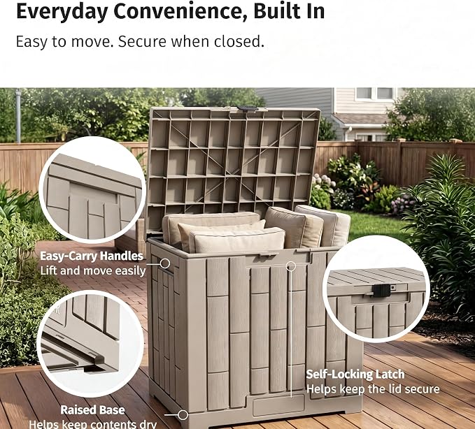 31 Gallon Resin Deck Box, Package Delivery Box - Image 7