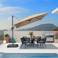 PURPLE LEAF Patio Outdoor Umbrella 9' x 9' Square All-Weather Tapue | Large by PURPLELEAF