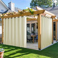 NICETOWN Outdoor Curtains for Patio Waterproof & Windproof W100xL108 Beige | by NICETOWN