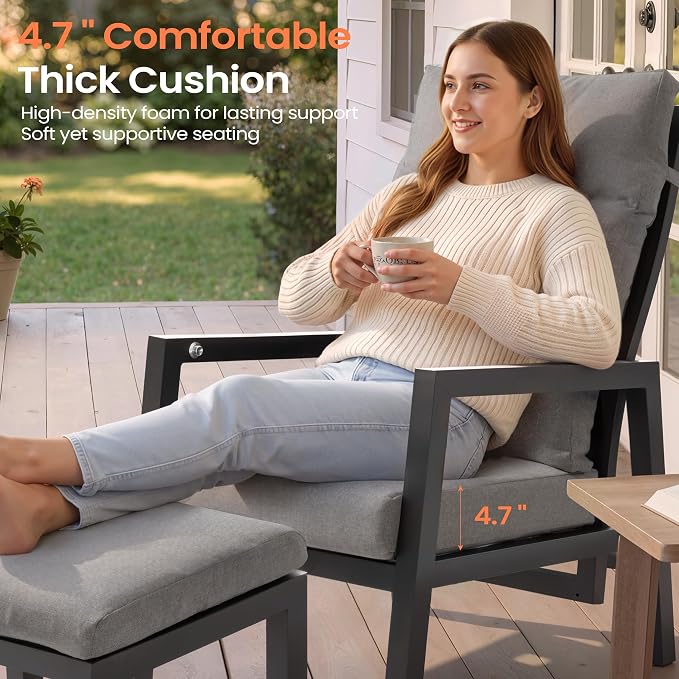 Pellebant Aluminum Outdoor Recliner Chair - Image 6