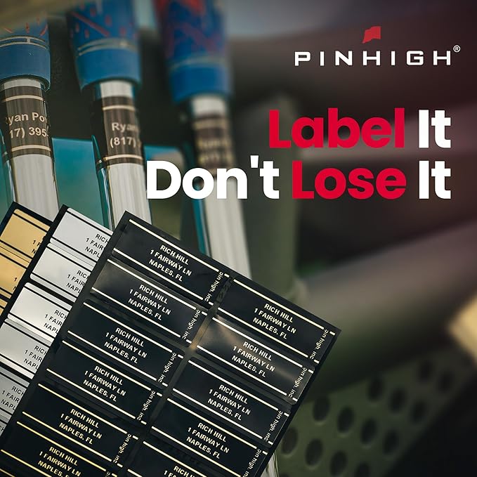 Golf Essentials: Personalized ID Labels, Pro Scorecards & Game Guides. Weatherproof Accessories for Club Tracking, Stat Logging & Wagering