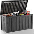 PatioZen 180 Gallon Resin Deck Box, Lockable Weatherproof Outdoor Storage Box by OutdoorLivingPerfected