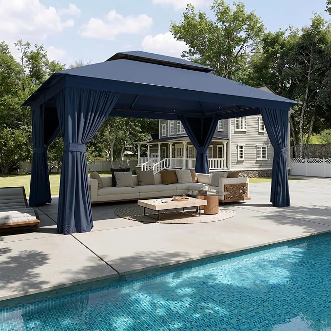 Aoxun 10x12FT Metal Frame Outdoor Gazebo by Aoxun