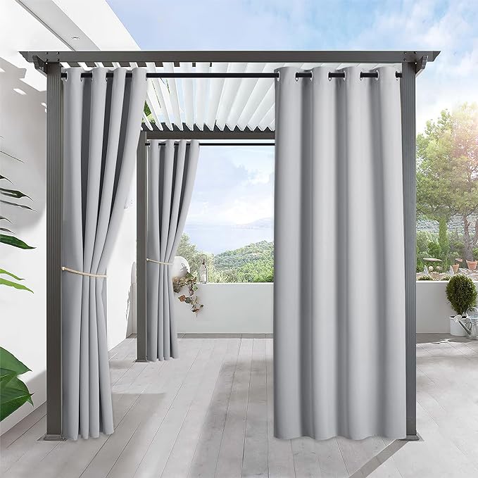 RYB HOME Outdoor Curtains for Patio Waterproof Privacy Thermal Insulated | by RYBHOME