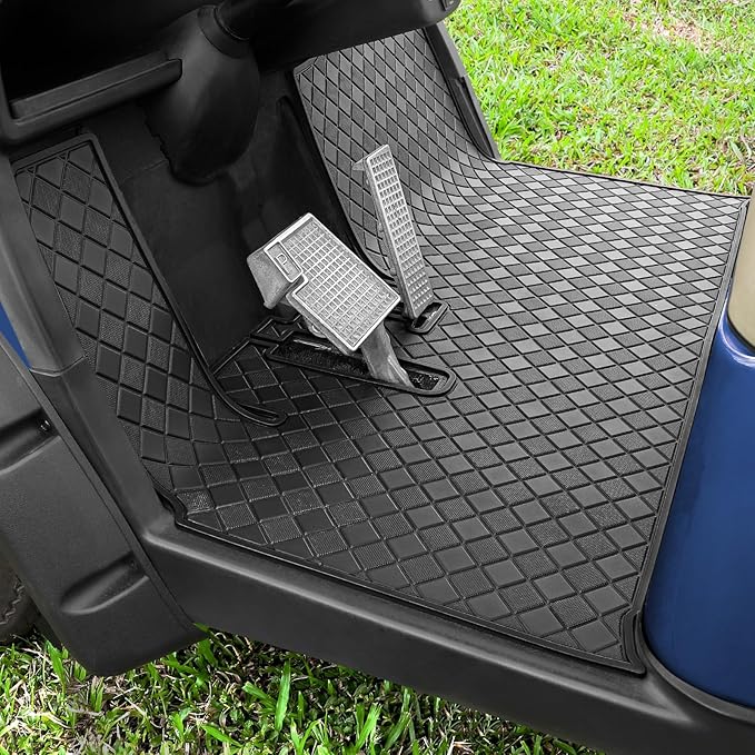 Golf Cart Floor Mat for Yamaha,Customize Non-Slip Full Coverage Liner Matt Replacement Fits to Yamaha G29/Drive, Drive2,Adventurer,QuieTech 2017+,Durable Easy to Clean