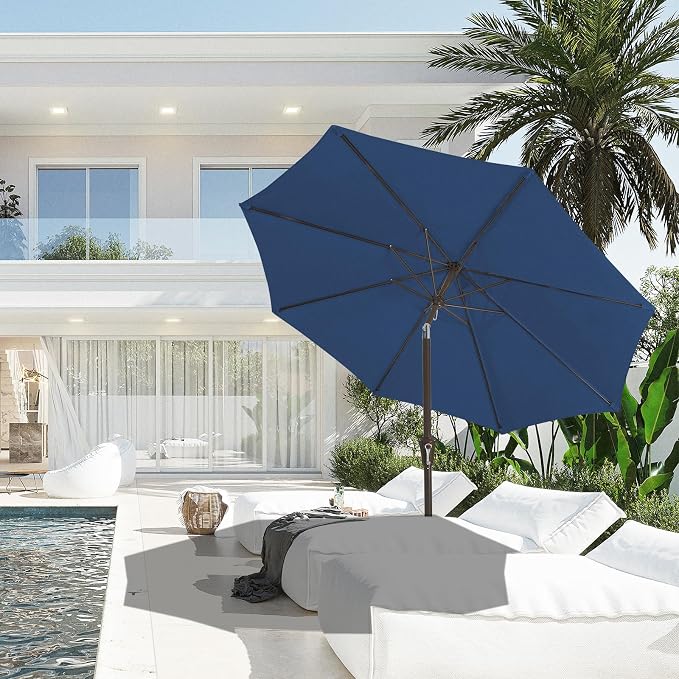 JEAREY 9FT Outdoor Patio Umbrella, Market Umbrella - Image 4