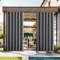 NICETOWN Grey Outdoor Curtains for Patio Waterproof 2 Panels, Windproof by NICETOWN