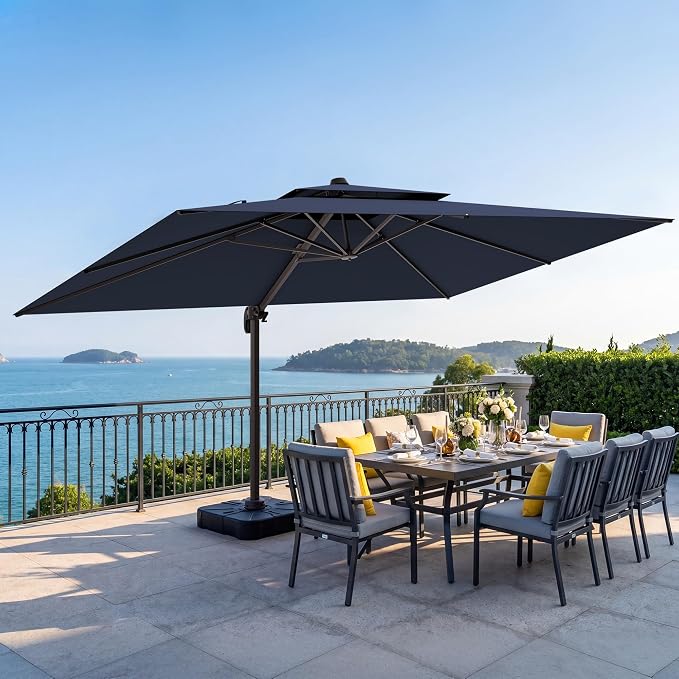 10x13 FT Patio Cantilever Umbrella by VEGOND