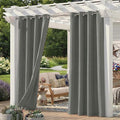 Set of 6 Outdoor Curtains for Patio Waterproof, Breathable Grommet Panels for by Sunshelf
