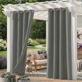 Set of 6 Outdoor Curtains for Patio Waterproof, Breathable Grommet Panels for by Sunshelf