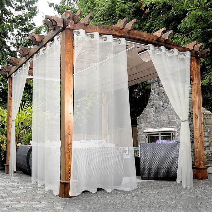 BONZER Waterproof Indoor/Outdoor Sheer Curtains by Bonzer