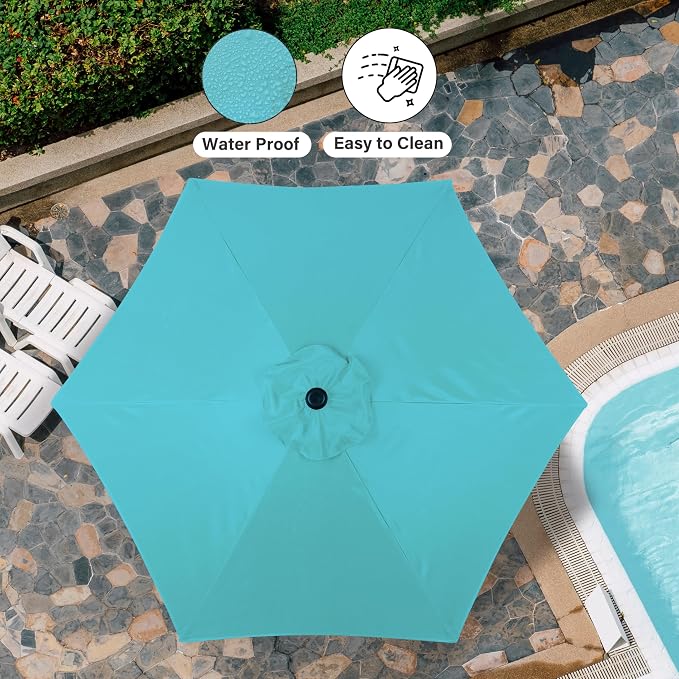 Simple Deluxe 9' Patio Umbrella Outdoor Table Market Yard Umbrella - Image 7