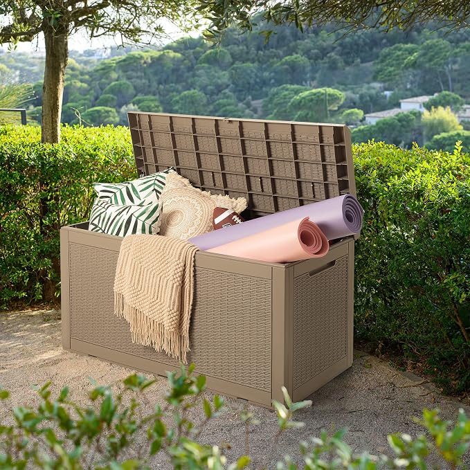 Devoko 100 Gallon Resin Waterproof Outdoor Storage Box - Image 2