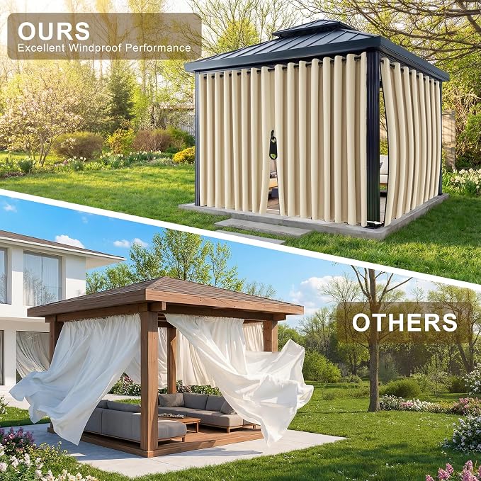 RYB HOME Fade-Resistant Extra Wide Outdoor Curtains - Image 5