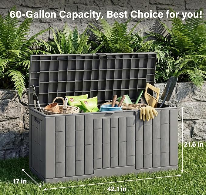60 Gallon Resin Deck Box, Package Delivery Box - Image 2