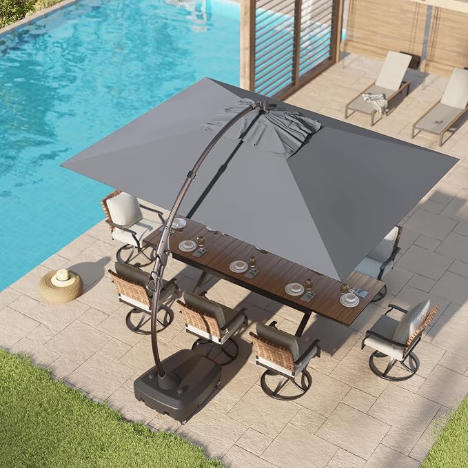 Grand patio 9x12 FT Large Cantilever Umbrella by GrandPatio