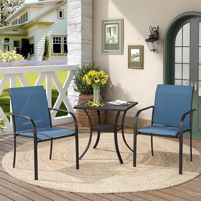 DIFY 2 PCS Patio Dining Chairs, Stackable Outdoor Chairs - Image 7