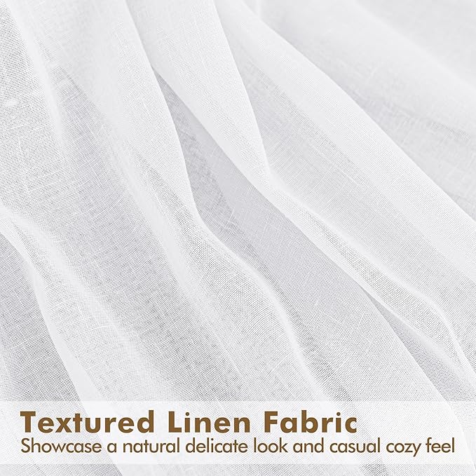 Semi Voile White Sheer Outdoor Curtains - Image 6
