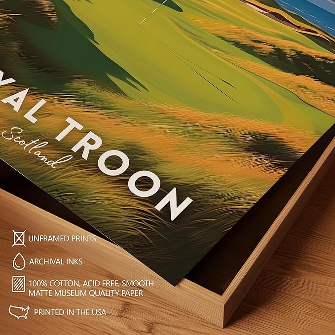 Golf Course Premium Giclee Fine Art Prints - Augusta, Pebble Beach, Pinehurst, Golf Course Posters, Golf Wall Art, Aesthetic Poster for Home Office Decor, Ready to Frame