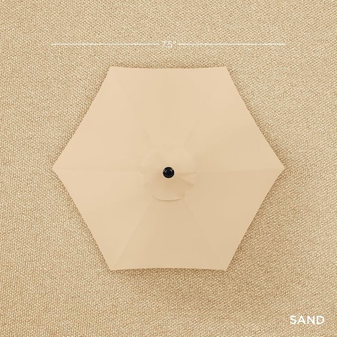 Best Choice Products 7.5ft Heavy-Duty Round Outdoor Market Table Patio Umbrella - Image 4