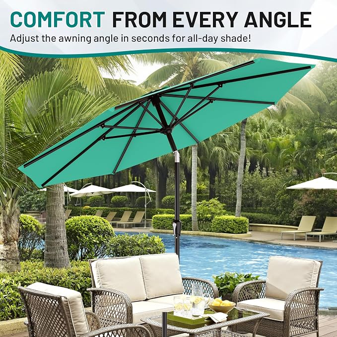 9 FT Patio Umbrella for Outdoor, Outdoor Table Umbrella - Image 7