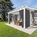 NICETOWN Fade Resistant Gazebo Curtains Outdoor Waterproof 2 Panels, W84 x L95 by NICETOWN