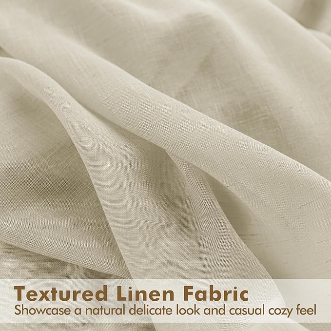 Semi Voile Beige Sheer Outdoor Curtains - Image 6