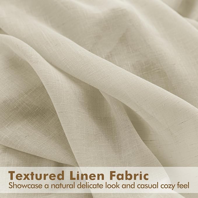 Semi Voile Beige Sheer Outdoor Curtains - Image 6