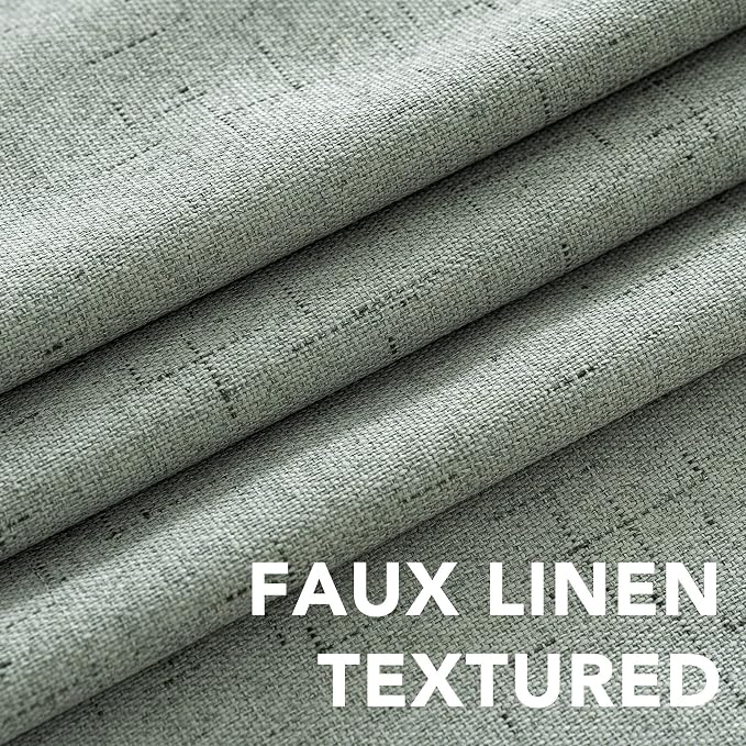 H.VERSAILTEX Blackout Curtains Linen Curtains 120 inches Long 100% Black Out - Image 4