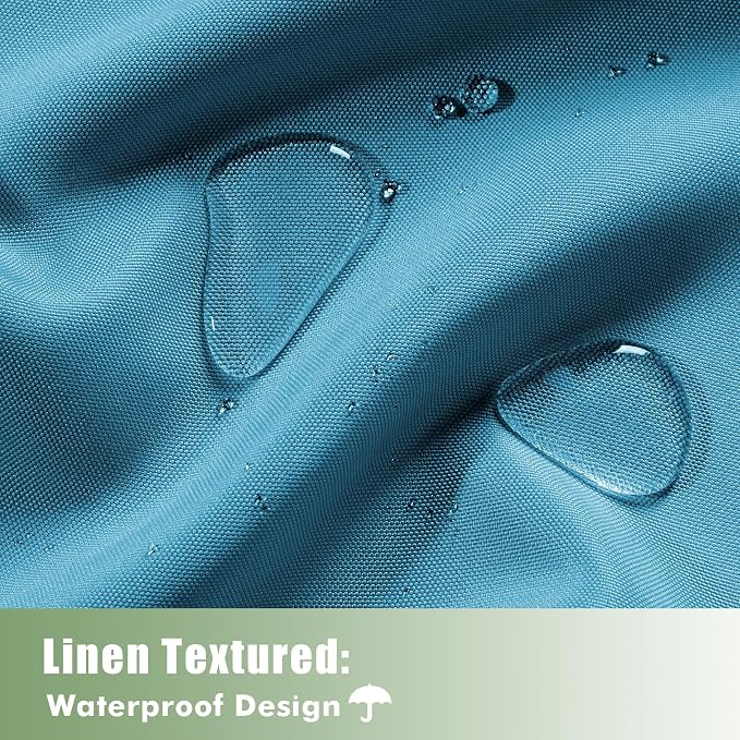 HolidayIdeas Outdoor Curtains for Patio Waterproof 6 Pcs 54x95 Inch Teal | - Image 2