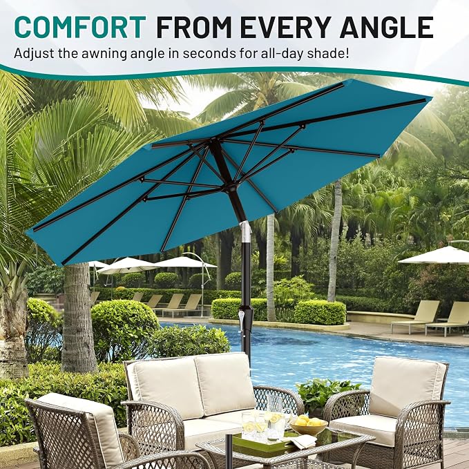 9 FT Patio Umbrella for Outdoor, Outdoor Table Umbrella - Image 7