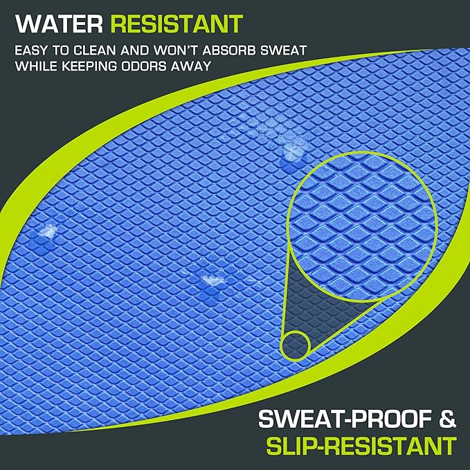 ProsourceFit Exercise Balance Pad – Non-Slip Cushioned Foam Mat & Knee Pad for Fitness and Stability Training, Yoga, Physical Therapy 15.5”x12.75”, Blue