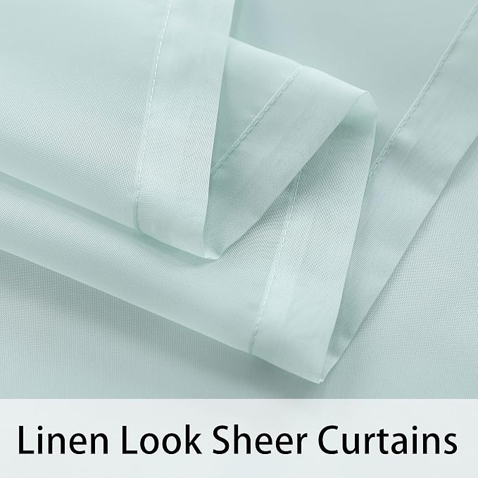 BONZER Sheer Outdoor Curtains for Patio Waterproof 2 Panels | Wide Grommet - Image 4