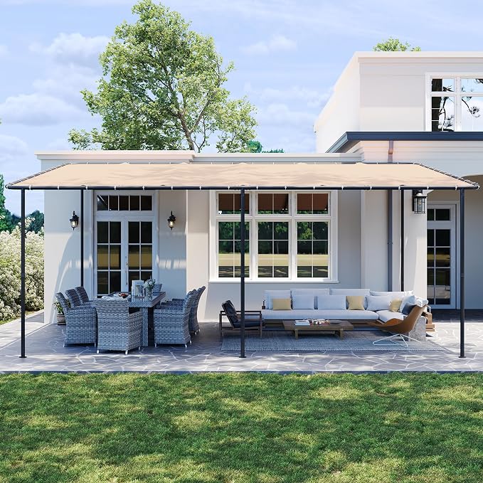 20x12 Lean to Pergola Outdoor Gazebo - Image 2